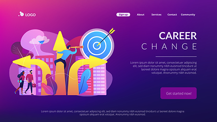 Image showing Career change concept landing page.