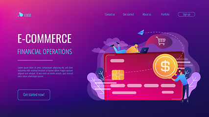 Image showing Credit cardconcept landing page.