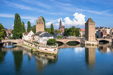 Image showing Strasbourg scenery water towers