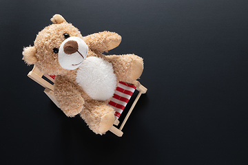 Image showing teddy bear isolated on black background