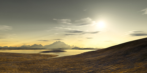 Image showing fantasy landscape scenery without vegetation