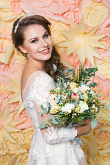 Image showing beautiful girl in wedding gown