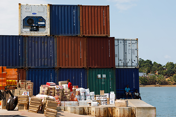 Image showing transport cargo in port of Nosy Be, Madagascar