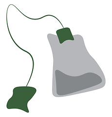 Image showing A disposable teabag vector or color illustration