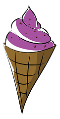 Image showing A pink flavored ice cream loved by everyone vector color drawing