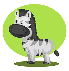 Image showing White Horse, vector color illustration.