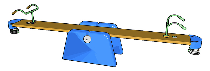 Image showing A seesaw toy vector or color illustration