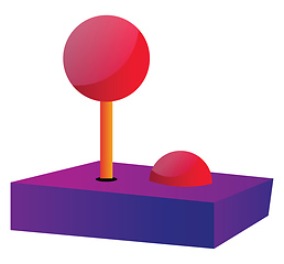 Image showing Multicolor joystick simple vector illustration on a white backgr