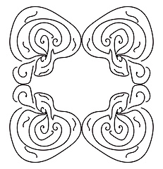 Image showing A line art of calligraphy vector or color illustration