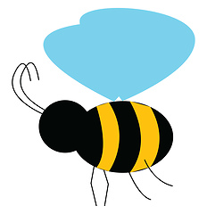 Image showing A big wild bee vector or color illustration