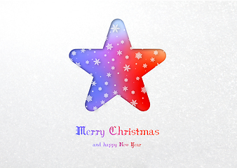 Image showing Merry Christmas star card