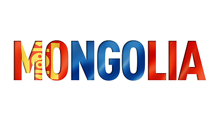 Image showing mongolia flag text font