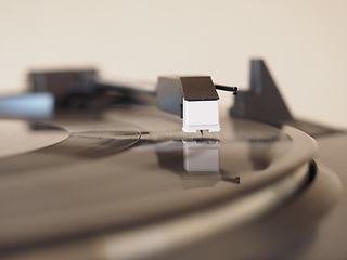 Image showing Vinyl record spinning