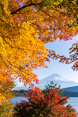 Image showing Mountain Fuji in autumn season