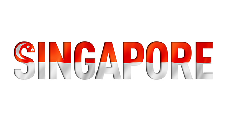 Image showing singapore flag text font