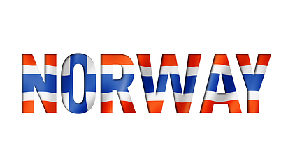 Image showing norwegian flag text font