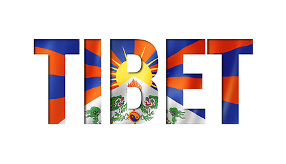 Image showing tibetan flag text font