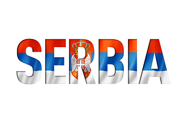 Image showing serbian flag text font