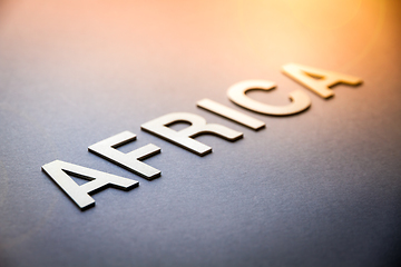 Image showing Word Africa written with white solid letters