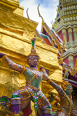 Image showing Yaksha statue, Grand Palace, Bangkok, Thailand