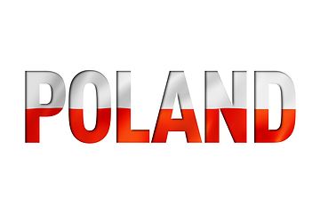 Image showing poland flag text font