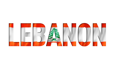 Image showing lebanon flag text font