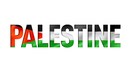 Image showing palestine flag text font