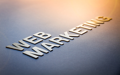 Image showing Word web marketing written with white solid letters