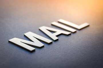 Image showing Word mail written with white solid letters