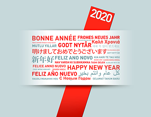 Image showing Happy new year greetings card from the world