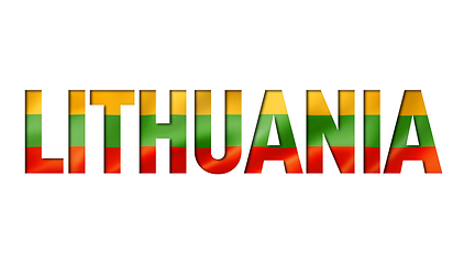 Image showing lithuanian flag text font