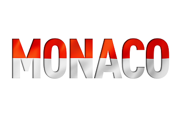 Image showing monaco flag text font