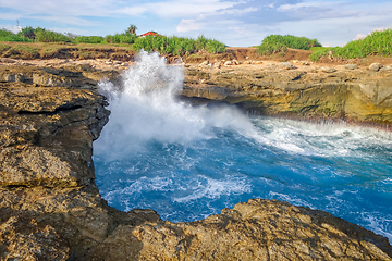 Image showing Devil’s tears landmark, Nusa Lembongan island, Bali, Indonesia