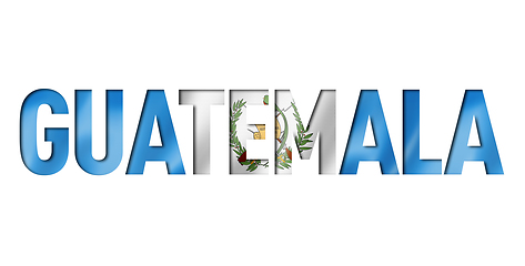 Image showing guatemala flag text font