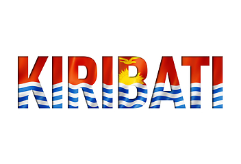 Image showing kiribati flag text font