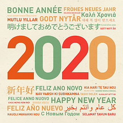 Image showing Happy new year from the world