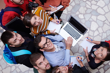 Image showing students using modern technology for school project