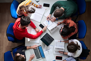 Image showing students use modern technology for a school project