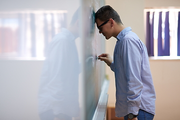 Image showing the student does the task on the board