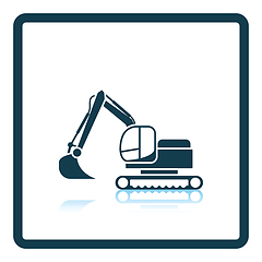 Image showing Icon of construction excavator