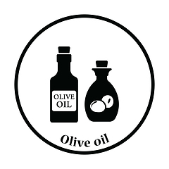 Image showing Bottle of olive oil icon
