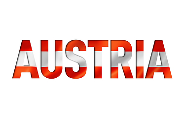 Image showing austrian flag text font