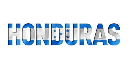 Image showing honduras flag text font