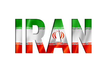 Image showing iranian flag text font