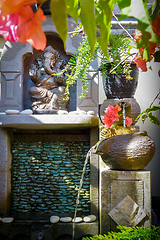 Image showing Ganesh statue fountain, Ubud, Bali, Indonesia