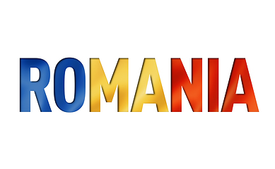 Image showing romanian flag text font