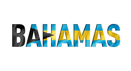 Image showing bahamian flag text font