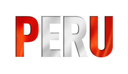 Image showing peruvian flag text font