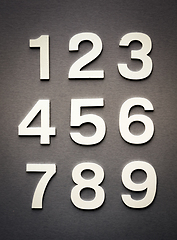 Image showing Mathematics background made with solid numbers