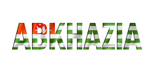 Image showing abkhazian flag text font